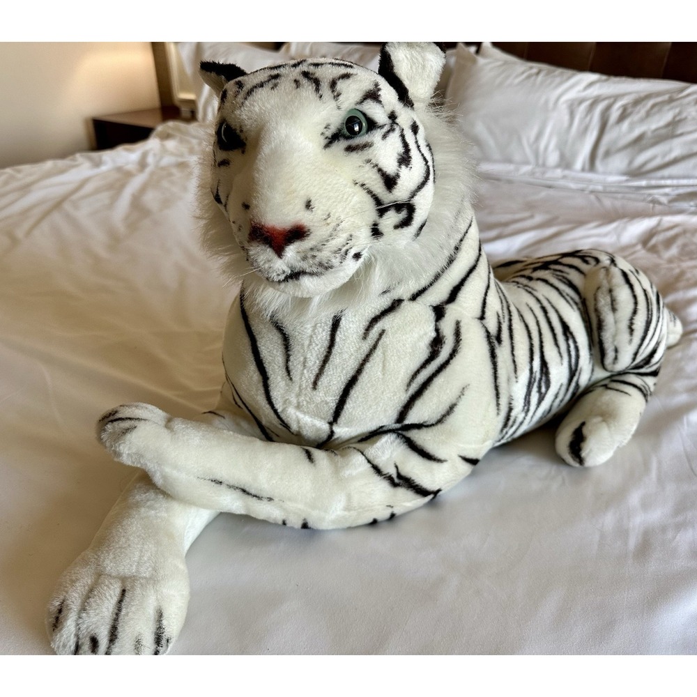 Siberian White Tiger Best Made LTD Realistic Plush Toy Stuffed Animal LRG Canada
